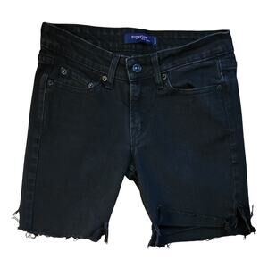 Levi's Women Juniors Size 3 Black Jean Shorts 518 Super Low Cut Off